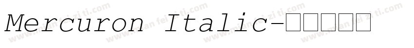 Mercuron Italic字体转换